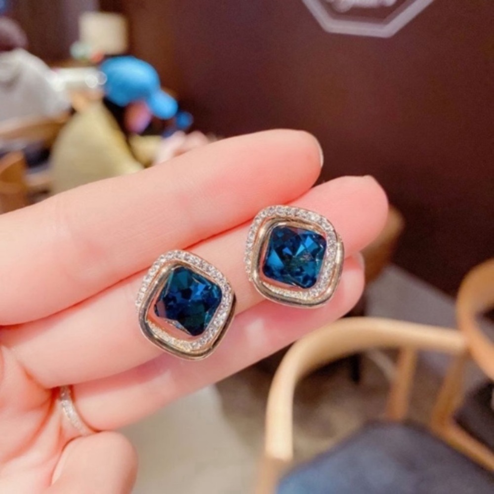 5 for $30 Diamond 14k Gold Plated Sapphire Earrings
